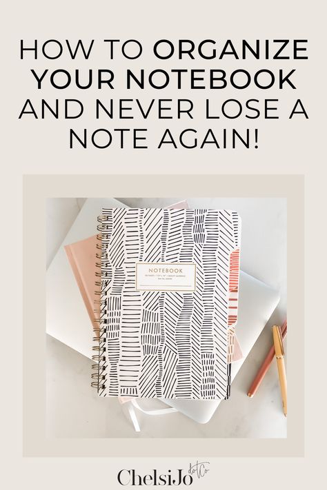 Notebook Sections Ideas, How To Organize Notebooks, How To Keep Notes Organized, 5 Subject Notebook Organization, How To Organize Your Notebook, How To Organize Work Notes, Ways To Use Notebooks, Everything Notebook, Organize Notebook