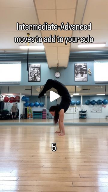 Alisha on Instagram: "Intermediate to advance moves to add to your solo #dance #dancetutorial #contemporary #contemporarydance #moderndance #dancer #lyrical #acro #gymnastics #gym" Acro Tricks Solo, Gymnastic Moves, Contemporary Dance Moves, Teaching Dance, Acro Gymnastics, Solo Dance, Gymnastics Tricks, Gymnastics Gym, Dance Ideas