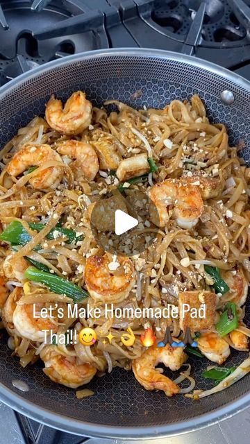 FusionForks on Instagram: "Save my recipe for Pad Thai! My family loves any noodle dish and this is a perfect dinner for us. There’s actually a few steps to prep before cooking the Pad Thai. Like making the sauce, soaking the rice noodles and cooking the shrimp and tofu first. Ingredients: 1 pound of shrimp, 1 package of firm tofu, 1 package 14oz dried flat rice noodle, 2 shallots diced, 2 tbsp minced garlic, 2 eggs, a handful of bean sprouts, 1/2 cup sliced green onions 1/2 cup chopped peanuts and 7 tbsp avocado oil. Ingredients for the sauce: 2 tbsp tamarind paste, 1 tbsp fish sauce, 1 tbsp oyster sauce, 1/2 tbsp dark soy sauce and 2 tbsp of shaved palm sugar or 1 1/2 tbsp brown sugar. Instructions: Boil a pot of hot water, turn off heat and soak rice noodles for 10-15 minutes. Noodles s Rice Noodles With Shrimp, Shrimp And Rice Noodles, Homemade Pad Thai, Cj Eats, Tofu Pad Thai, Shrimp Pad Thai, Rice Noodle Recipes, Shrimp Noodles, Dark Soy Sauce