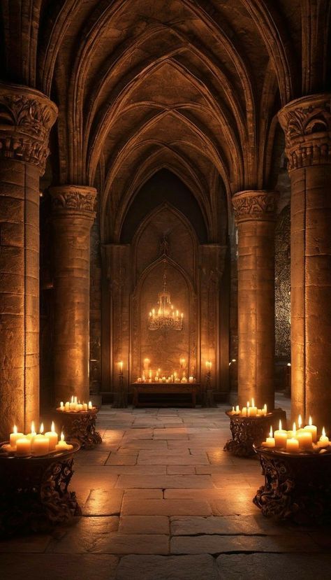 Mysterious Royal Aesthetic, Burning Castle Aesthetic, Castle Dungeon Aesthetic, Castle Foyer, Altar Building, Inside A Castle, Evil Lair, Enchanted Castles, Witches Castle