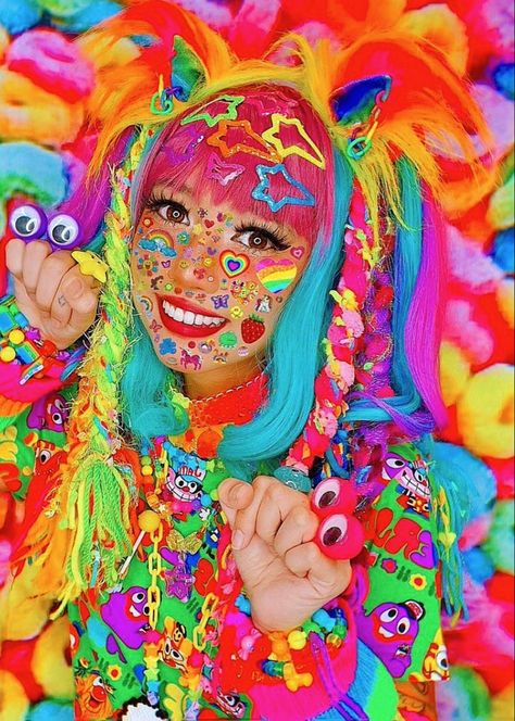 Decora Fashion Outfits, Harajuku Decora Kei, Cybr Grl, Decora Kei Fashion, Decora Outfits, Decora Girl, Decora Aesthetic, Pixie Aesthetic, Decora Harajuku