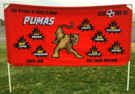 Ayso Soccer Banner, Soccer Team Banners, Softball Team Banners, Softball Banner, Sports Team Banners, Soccer Banner, Soccer Season, Team Banner, Sport Banner