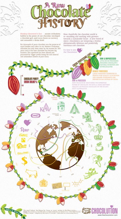 A Raw Chocolate History Business Studies Project, Chocolate Facts, Chocolate History, Chocolate Hacks, British Candy, Infographic Website, Papel Bond, Interactive Infographic, Infographic Examples