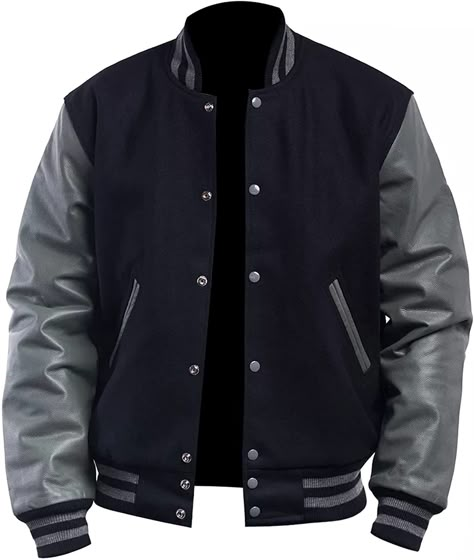 Men College Highschool Baseball Varsity Letterman Jacket Highschool Baseball, Varsity Letterman Jackets, College Jackets, Collegiate Style, Classic American Style, Leather Sleeves, Men's Leather Jacket, Letterman Jacket, Leather Sleeve