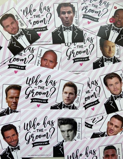 Who Has the Groom Bridal Shower Game Scratch off Bridal | Etsy Australia Who Has The Groom, Couples Wedding Shower Games, Bridal Shower Games Prizes, Wedding Shower Brunch, Bridal Shower Games Funny, Bridal Shower Prizes, Bridal Shower Advice, Shower Prizes, Bridal Shower Inspo