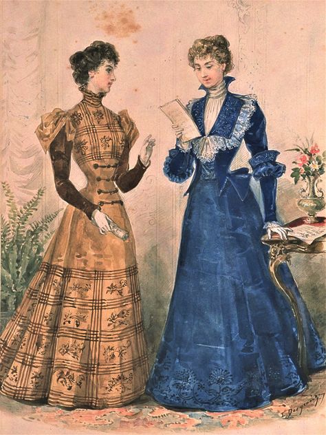 1890s Fashion Plates, 1896 Fashion, Edwardian Fashion Plates, Belle Epoque Fashion, 1899 Fashion, Victorian Era Fashion, 1890s Fashion, Fashion Illustration Vintage, 20th Century Fashion