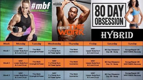 80 Day Obsession Hybrid Calendar, Beachbody Hybrid Calendars, Circut Training, Beachbody Workout, Beachbody Coaching, Beach Bod, Exercise Plans, 80 Day Obsession, Perfect Abs