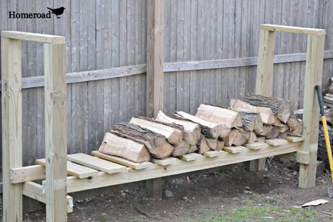 16+ Cheap & Easy DIY Outdoor Firewood Rack Ideas You Should Try Diy Log Holder, Firewood Rack Plans, Dresser Makeover Diy, Firewood Storage Outdoor, Outdoor Firewood Rack, Firewood Racks, Firewood Shed, Firewood Holder, Wood Storage Sheds