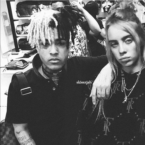 Billie Eilish With Xxtenations, Xxxtentaci̇on Billie Eilish, Billie And Xxtenations, Billie Xxtentaction, X And Billie, Billie Eilish And Xxtenations, Xxxtancion Pfp, Miss U My Love, Best Rapper Ever