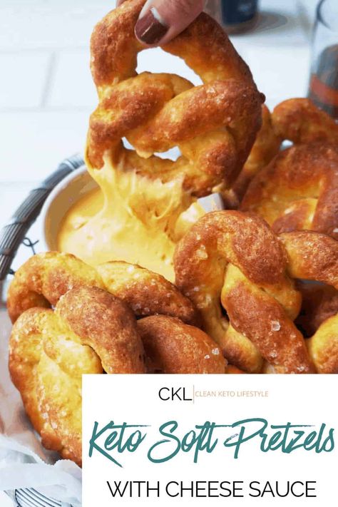 Our Keto Soft Pretzels rival any standard carb-filled pretzel in terms of softness and chewiness. Pair these with your choice of Creamy Cheese Dip or Mustard Butter or both! These keto soft pretzels are keto, low-carb, grain-free, and gluten-free! Creamy Cheese Dip, Mustard Butter, Pretzel Cheese, Clean Keto, Keto Cinnamon Rolls, Soft Pretzel, Boiled Egg Diet Plan, Snack Craving, Low Carb Low Sugar