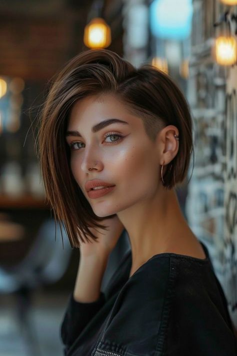 Short Bob Undercut Hairstyles, The French Bob Haircut, Feminine Short Hair Straight, "bixie" Cut, Short French Bob Hairstyles, Short Bob 2024 Trends, Medium Hair Bob, Short Aline Bob, French Bob Fine Hair