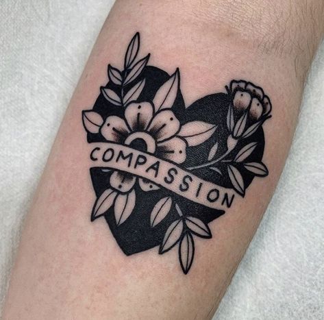 121 Minimalist Tattoo Concepts For First-Timers Check more at https://howcandothis.com/womenstyle/121-minimalist-tattoo-concepts-for-first-timers-36/ Heart With Words Tattoo, Traditional Heart Tattoo With Banner, Cute Traditional Tattoo, Sleeve Aesthetic, Traditional Heart Tattoos, Compassion Quotes, Heart Tattoos, Instagram Tattoo, Old Tattoos