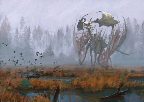 Swamp Creature, Dark Creatures, Level Design, Monster Concept Art, Creature Drawings, Arte Obscura, Dungeons And Dragons Homebrew, Fantasy Creatures Art, Fantasy Monster