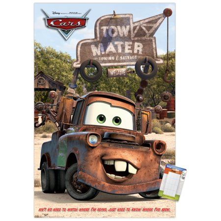 Cars Movie Poster, Disney Cars Movie, Mater Cars, Disney Movie Posters, Tow Mater, Disney Posters, Cars Birthday Parties, Disney Pixar Cars, Cars Movie