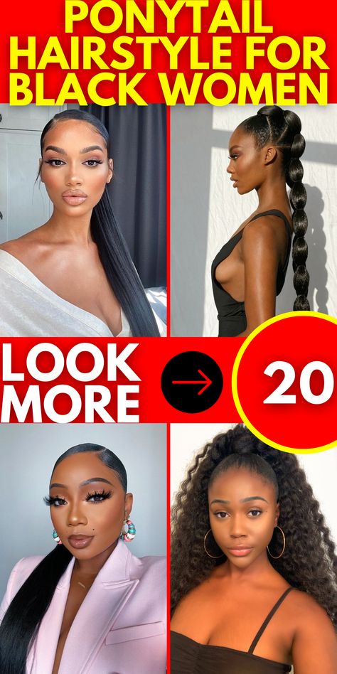 Discover the convenience of wig ponytail hairstyles with our curated collection for black women. These styles offer a chic look without the commitment, perfect for those seeking versatility and ease Black Side Ponytail Hairstyles, 2024 Ponytail Hairstyles, Diy Ponytail Hairstyles Black Women, Sleek Ponytail Hairstyles For Black Women, Sleek Back Ponytail Black Women, African Ponytail Hairstyles, High Ponytail Black Women, Wig Ponytail Hairstyles, Long Ponytail Hairstyles For Black Women