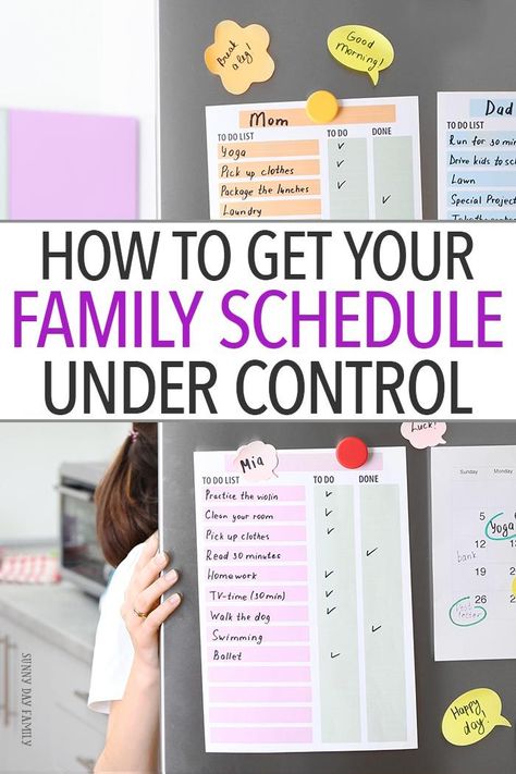 Feeling overstressed and overextended? Get your family schedule under control with these easy tips! Great advice for busy families on how to manage activities and appointments while staying organized. Busy Family Organization, Family Routine, Family Management, Family Activities Preschool, Schedule Board, Organisation Tips, Family Organization, Family Schedule, Thrifty Diy