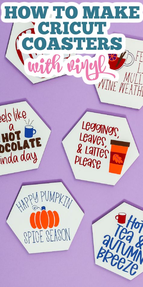 Cricut Coasters, Resin Art Tutorial, Art Tutorial For Beginners, Cardboard Coasters, Holiday Coasters, Christmas Wooden Signs, Pumpkin Tea, Happy Pumpkin, How To Make Coasters