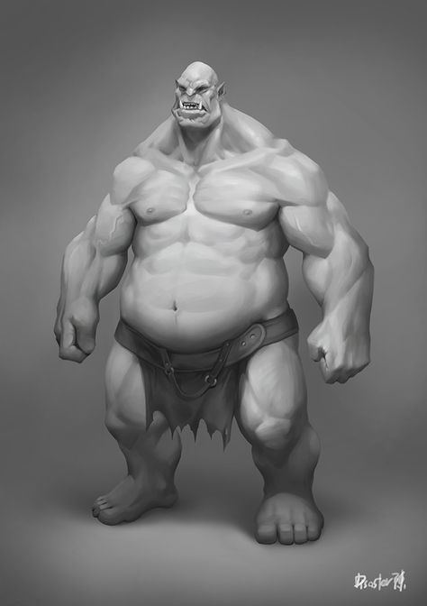 Ogre, Xuanhan Chen on ArtStation at https://www.artstation.com/artwork/1Gm33 Ogre Character Design, Ogre Dnd, Ogre Art, Barbarian Art, Dnd Orc, Stylised Art, 3d Sculpting, Caracter Design, 2d Illustration