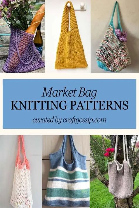 Market Bag Knitting Patterns – Knitting Knit Market Bag, Market Bag Pattern, Shopping Bag Pattern, Knitting Quilt, Indie Craft, Kids Market, Diy Knit, Bag Knitting, Bag Pattern Free