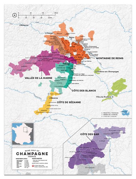 The Hottest Champagne Region Right Now (Côte des Bar) | Wine Folly Wine Region Map, Wine Names, Wine Folly, Champagne France, Wine Map, Regions Of France, Best Champagne, Champagne Region, Wine Tasting Events