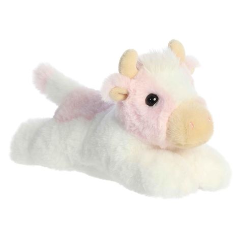 PRICES MAY VARY. This plush is approx. 3.5" x 8" x 4.5" in size. Made from deluxe materials for a cloud-like softness! This light and fluffy cow plush makes for a great cuddling partner Mini Flopsies are designed to lay resting on its belly for easy, fun play To ensure stability and quality, this plush contains bean pellets suitable for all ages Sadie Strawberry Cow is a plush delight in the Mini Flopsie collection, ready to flop into your arms with her endearing pink spots and lovable, tummy-fl Pink Stuffed Animals, Into Your Arms, Strawberry Cow, Small Stuffed Animals, Fluffy Cows, Cute Stuffed Animals, Plush Fabric, Pink Mini, Special Friend