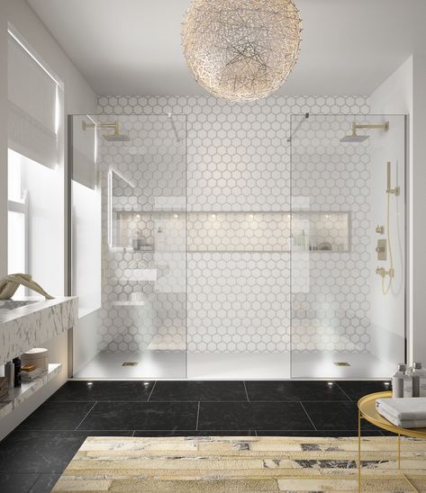 Bathroom Trends 2020, Small Bathroom Trends, Cozy Bathroom, Latest Bathroom, Double Shower, Master Shower, Bad Inspiration, Bathroom Trends, Trendy Bathroom