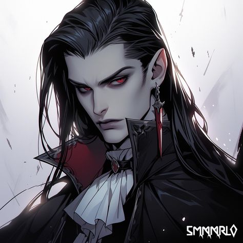 My Images Vampire King Anime, Attractive Characters, Vampire King, Summer Court, King Anime, Background Characters, Evil Tattoos, Vampire Art, Fantasy Male