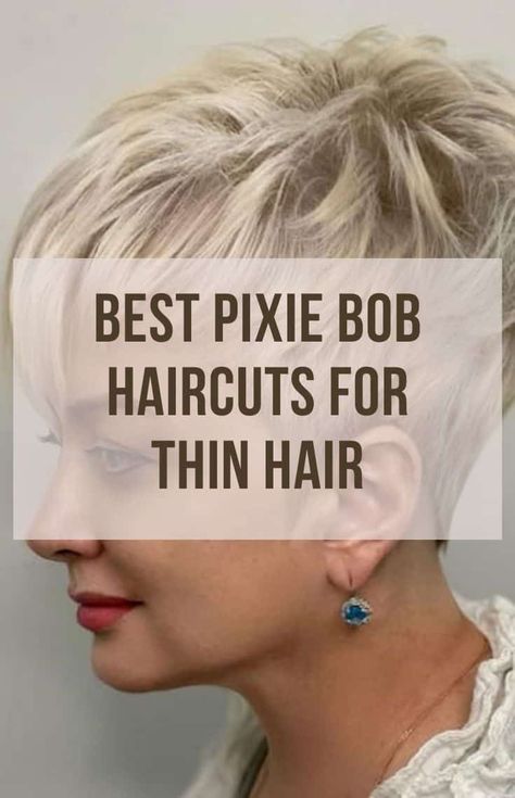 19 Classy Pixie Bob Haircuts for Fine Hair Kort Pixie, Pixie Haircut Fine Hair, Kort Bob, Short Spiked Hair, Short Sassy Haircuts, Sassy Haircuts, Funky Short Hair, Short Hairstyles Fine, Pixie Bob Haircut