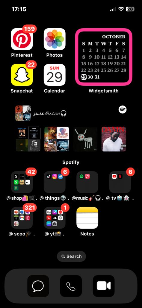 homescreen inspo Homescreen Decor Ideas Iphone, Ways To Set Up Your Iphone Home Screen, Baddie Home Screen, Phone Makeover Ideas, Home Screen Set Up, Phone Setup Ideas Aesthetic, Baddie Homescreen Layout, Phone Set Up Ideas, Phone Inspiration Lockscreen