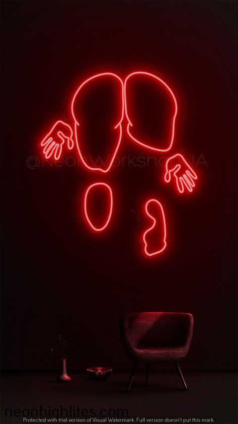 Electric Elegance: Neon Aesthetics Aesthetic Interior Design, Neon Wall Art, Home Decor Ideas Bedroom, Girl Silhouette, Red Rooms, Beautiful Interior Design, Decor Ideas Bedroom, Led Neon Lighting, Neon Art