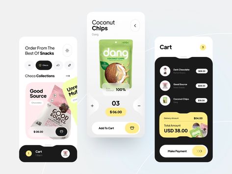 Snacks Ordering App designed by Bogdan Falin for QClay. Connect with them on Dribbble; the global community for designers and creative professionals. Ecommerce Ui Design, App Inspiration, Ui Ux 디자인, Creative Typography Design, Ecommerce App, Ui Ux App, Desain Ui, App Concept, Mobile App Design Inspiration