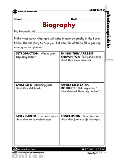 biography planning frame                                                                                                                                                                                 More Autobiography Template, Write A Biography, Biography Activity, Biography Template, Autobiography Writing, Biography Project, Writing A Biography, 3rd Grade Writing, Homeschool Writing