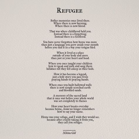 Refugee Day, World Refugee Day, Prose Poetry, Nikita Gill, Swipe Right, Good Mental Health, Poetry Quotes, My Birthday, Powerful Women