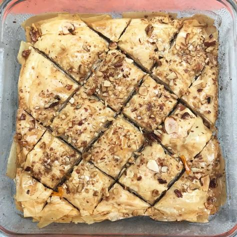 Cultured Butter, Baklava Recipe, Phyllo Dough, Cooks Illustrated, Grass Fed Butter, Clarified Butter, Mixed Nuts, Greek Style, Baking Pan