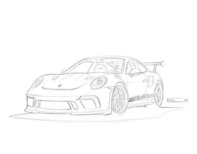 Porsche 992 Gt3 Rs Drawing, Porche Drawings, Porsche Gt3 Rs Sketch, Porsche Gt3 Drawing, Porche 911gt3 Drawing, Porshe Drawing Art, Porsche Drawing Sketch, Porsche Gt3 Rs Drawing, Porsche Sketch