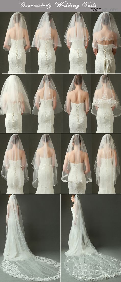 Wedding fashion veils . #wedding #weddingessentials #weddingaccessories… Veils Bridal Over Face Short, Big Veil Wedding, Bridal Veil Lengths, Vail For Wedding Dress, Vail For Bride, Waltz Length Wedding Veil, How To Make Veil Bridal, Unique Bridal Veils And Headpieces, Wedding Dresses And Veils