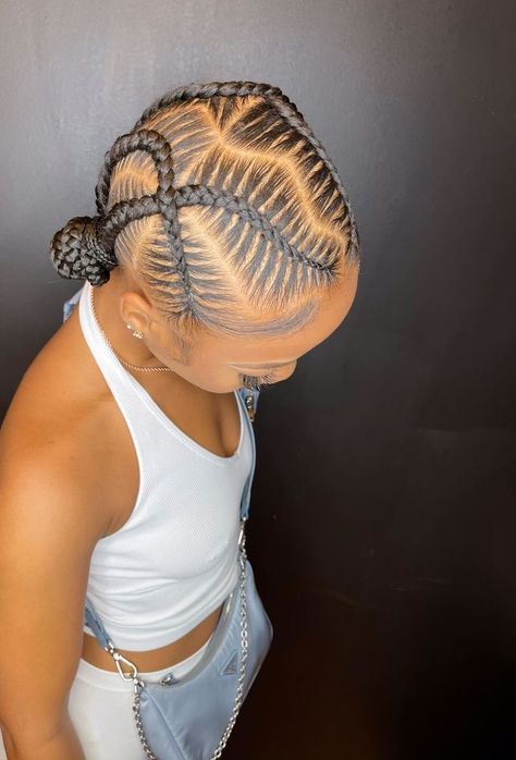 Jumbo Feed In Braids, Braids For 2023, Lil Girl Hairstyles Braids, Feedin Braids, Black Kids Braids Hairstyles, Feed In Braids, Weave Ponytail Hairstyles, Big Box Braids Hairstyles, Feed In Braids Hairstyles