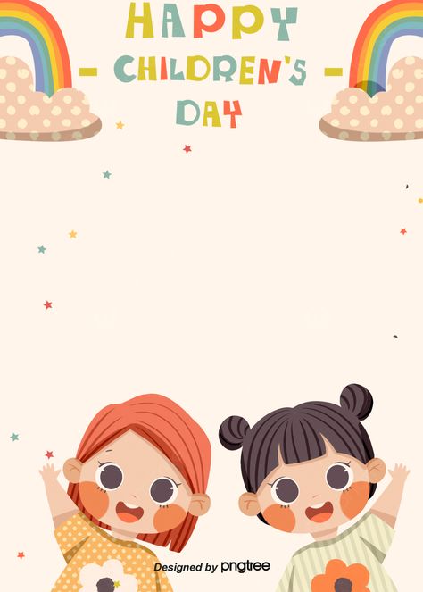 Happy Children S Day Background, Childrens Day, Festival, Child Background Image for Free Download Childrens Day Illustration, Name Activities Preschool, Children's Day Poster, Preschool Girl, Baby Canvas, Day Festival, Learning English For Kids, Happy Children, Happy Children's Day