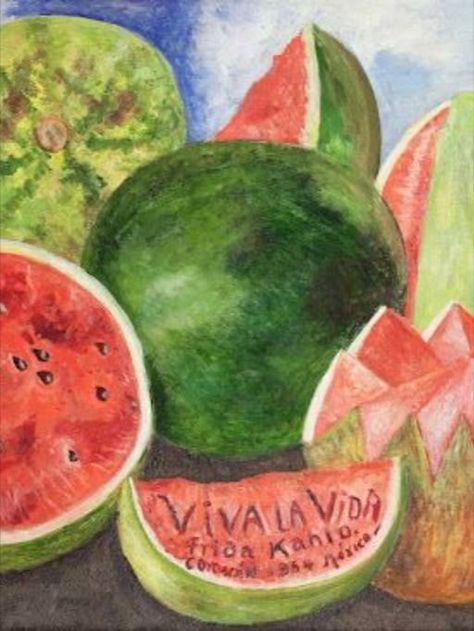 Se cree que la pintura “Viva la Vida” de Frida Kahlo fue su última obra y está cargada de mensajes sociales. ¡Estos son todos los detalles! Virtual Museum Tours, Tina Modotti, Frida Kahlo Paintings, Kahlo Paintings, Frida And Diego, Artemisia Gentileschi, Frida Art, Frida Kahlo Art, Edouard Manet