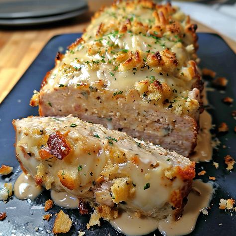 Chicken Cordon Bleu Meatloaf - Keto Ground Chicken Meatloaf, Cordon Bleu Meatloaf, Chicken Cordon Bleu Meatloaf, Supper Ideas Easy Healthy, Soft Food Recipes, Easy Chicken Noodle Soup Recipe, Easy Chicken Noodle Soup, Chicken Meatloaf, Minced Chicken