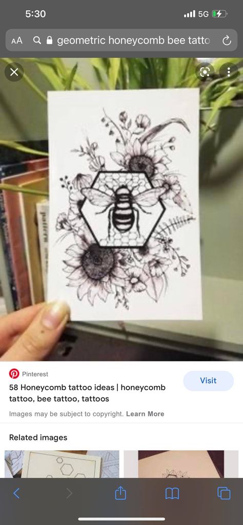 Empowerment Tattoo, Queen Bee Tattoo, Honey Bee Tattoo, Honeycomb Tattoo, Bumble Bee Tattoo, Aquarius Tattoo, Mom Tattoo Designs, Bee Illustration, Bee Tattoo