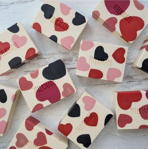 Valentine's Shop Update Valentine’s Day Soap Ideas, Valentine’s Day Soap, Valentines Soap Ideas, Heavenly Bars, Milkmade Soap, Soap Valentine, Bouquet Chocolate, Cold Process Soap Designs, Valentine Soap