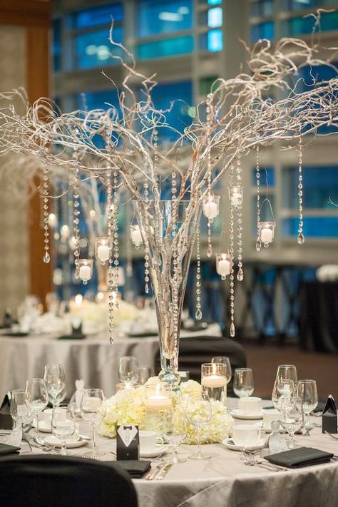 rustic wedding centerpiece via Blush Wedding Photography / http://www.himisspuff.com/tall-wedding-centerpieces/11/ Branch Centerpieces, Elegant Wedding Centerpiece, Tall Wedding Centerpieces, Tafel Decor, Spring Centerpiece, Photography Decor, Rustic Wedding Centerpieces, Winter Wonderland Wedding, Wonderland Wedding