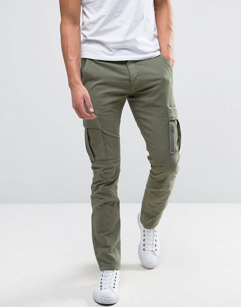 Selected Homme Slim Fit Cargo Pant Slim Cargo Pants Men, Slim Fit Cargo Pants Men, Cargo Pants Outfit Men, Slim Fit Cargo Pants, Slim Pants Outfit, Cargo Pants Style, Sportswear Outfits, Pants Outfit Men, Cargo Pants Outfit