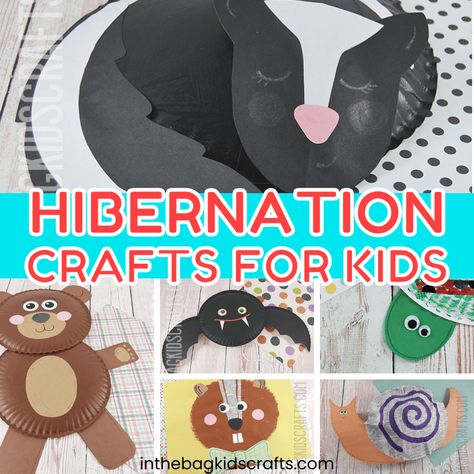 These adorable hibernating animal crafts are the perfect thing to add to your preschool unit or just to make for fun with your kid at home. Perfect as a January craft activity for kids or as a hibernation activity for preschoolers and beyond. There are so many fun and simple crafts in this list of more than 20 animals that hibernate crafts. Hibernating Crafts For Preschool, Hibernation Crafts For Kids, Hibernating Animals Preschool Crafts, Hibernation Art Preschool, Hibernation Crafts Preschool, Bear Hibernation Craft, Hibernation Crafts For Toddlers, Hibernating Animals Preschool, Migration Preschool