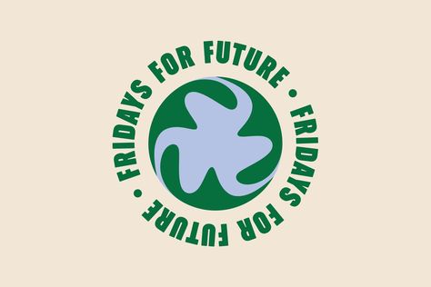 Transatlantika creates a new logo for the 'Fridays For Future' climate strike movement | Creative Boom Climate Logo Design, Logo With Movement, Environment Graphic Design, Environment Branding, Sustainability Logo, Friday For Future, Brand Deck, Positive Symbols, Environment Logo