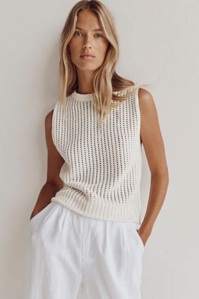 Hollow Out Sweater, 90s Summer, Ärmelloser Pullover, Summer Knitwear, Casual Knitwear, Knitted Vest, Sweater Vest Women, Sleeveless Pullover, Solid Clothes