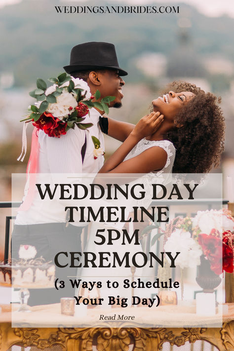 Planning an evening wedding? Look no further! Our 5pm ceremony timeline offers 3 awesome options for your big day. Wedding Timeline For 5pm Ceremony, 5pm Ceremony Timeline, Wedding Day Timeline 5pm Ceremony With First Look, Wedding Day Timeline 5 Pm Ceremony, 5 Pm Wedding Timeline, Evening Wedding Timeline, Ceremony Timeline Wedding, Afternoon Wedding Timeline, Wedding Day Timeline 5pm Ceremony