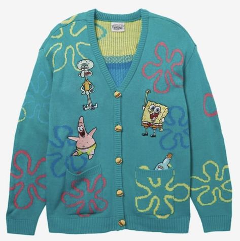 Lean Core, Kidcore Clothing, Blue Closet, Chris Morris, Cartoon Clothes, Spongebob Birthday, Cartoon Sweatshirts, Sponge Bob, Green Girl