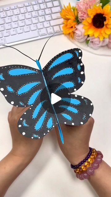 paper crafts creator on Instagram: "Title: "Flapping Cardboard Butterflies: Fun DIY for Kids and Parents!"
Hashtags: #DIYCrafts #ParentChildCraft #KindergartenCrafts #ButterflyCrafts #CreativeKids #FlappingWings" Short Curly Weave Styles, Flapping Butterfly Craft, Curly Weave Styles, Short Curly Weave, Spelling And Handwriting, Curly Hair Drawing, Weave Styles, Ways To Wear A Scarf, Kindergarten Crafts